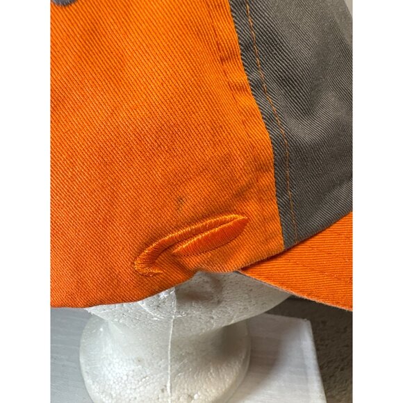 Greywolf Golf Club Baseball Cap Adjustable Orange Gray 100% Cotton Panorama BC - Picture 7 of 10